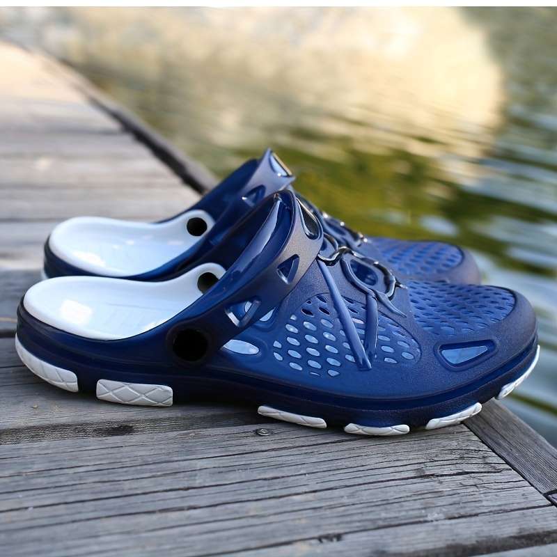 Men Slippers Summer Style Black Size Uk 7