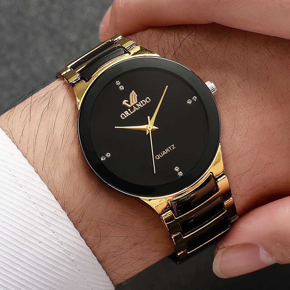 Set Mens Watches Wallets Glasses Stylish Luxuriouscolor Men Black