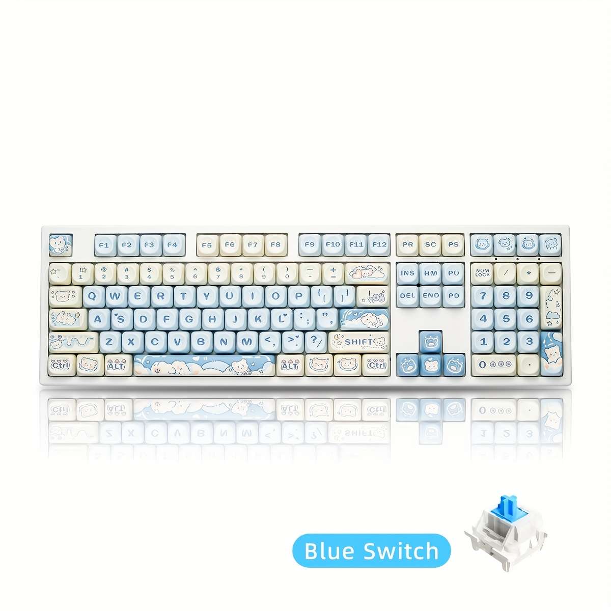 Keyboard Color Ice Cream Bear   Blue Switch