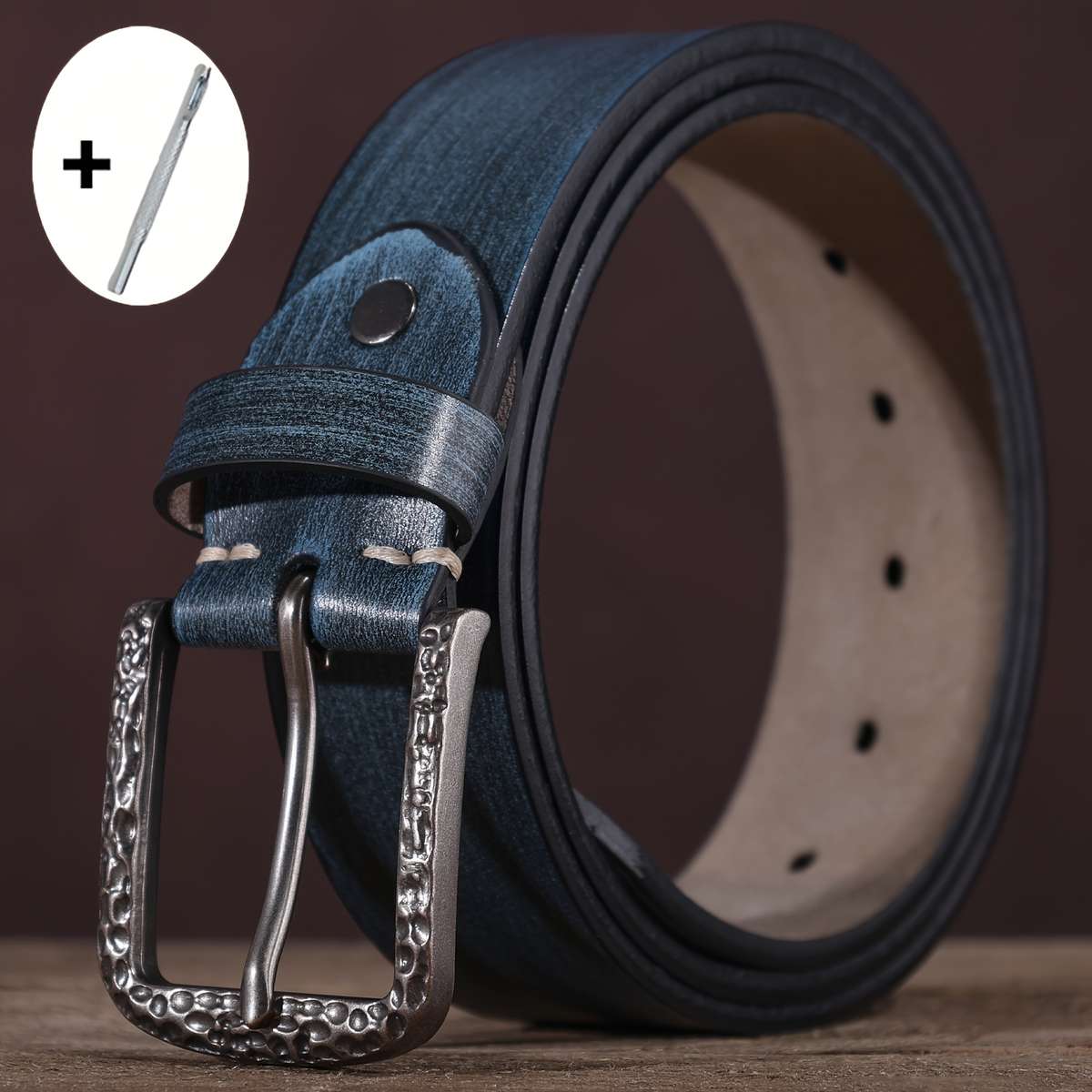 Belt Color Blue Size 32 To 38 Adjustable 110Cm