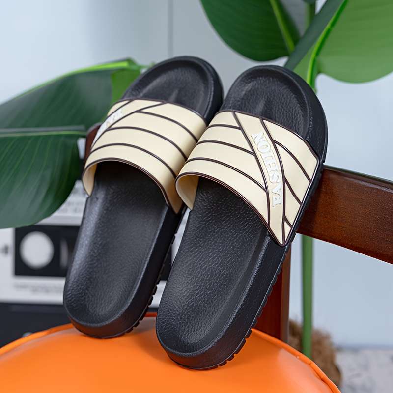 Men Slippers Summer Style Black Size Uk 7