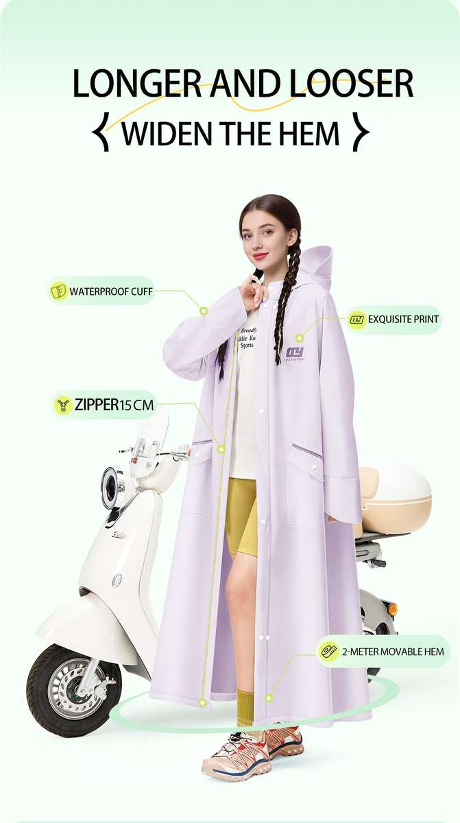 Raincoat Light Purple Size Asian M