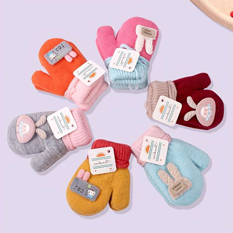 Winter Gloves Color Light Blue
