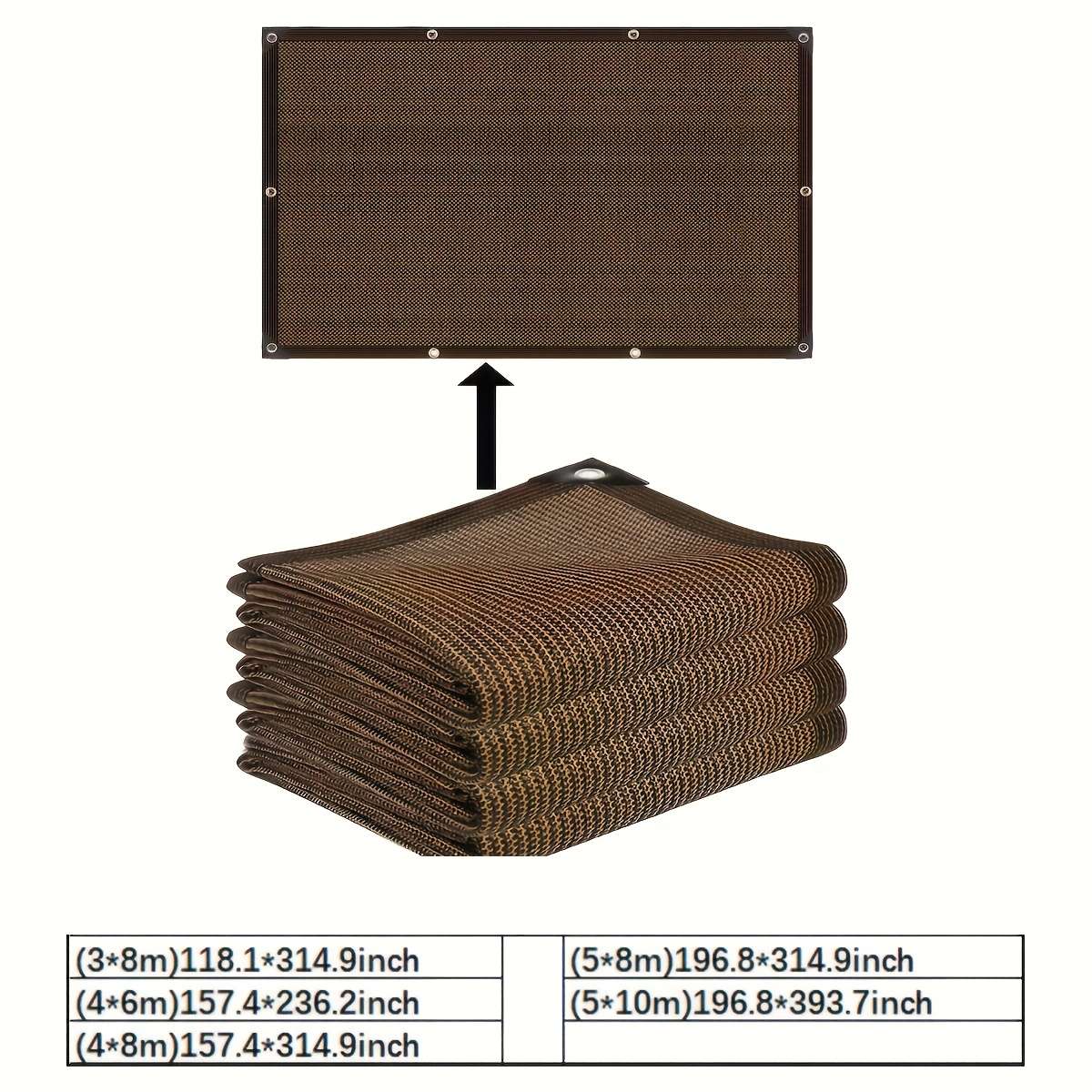 Shade Net Size Brown 5*10M 196.8*393.7 Inches