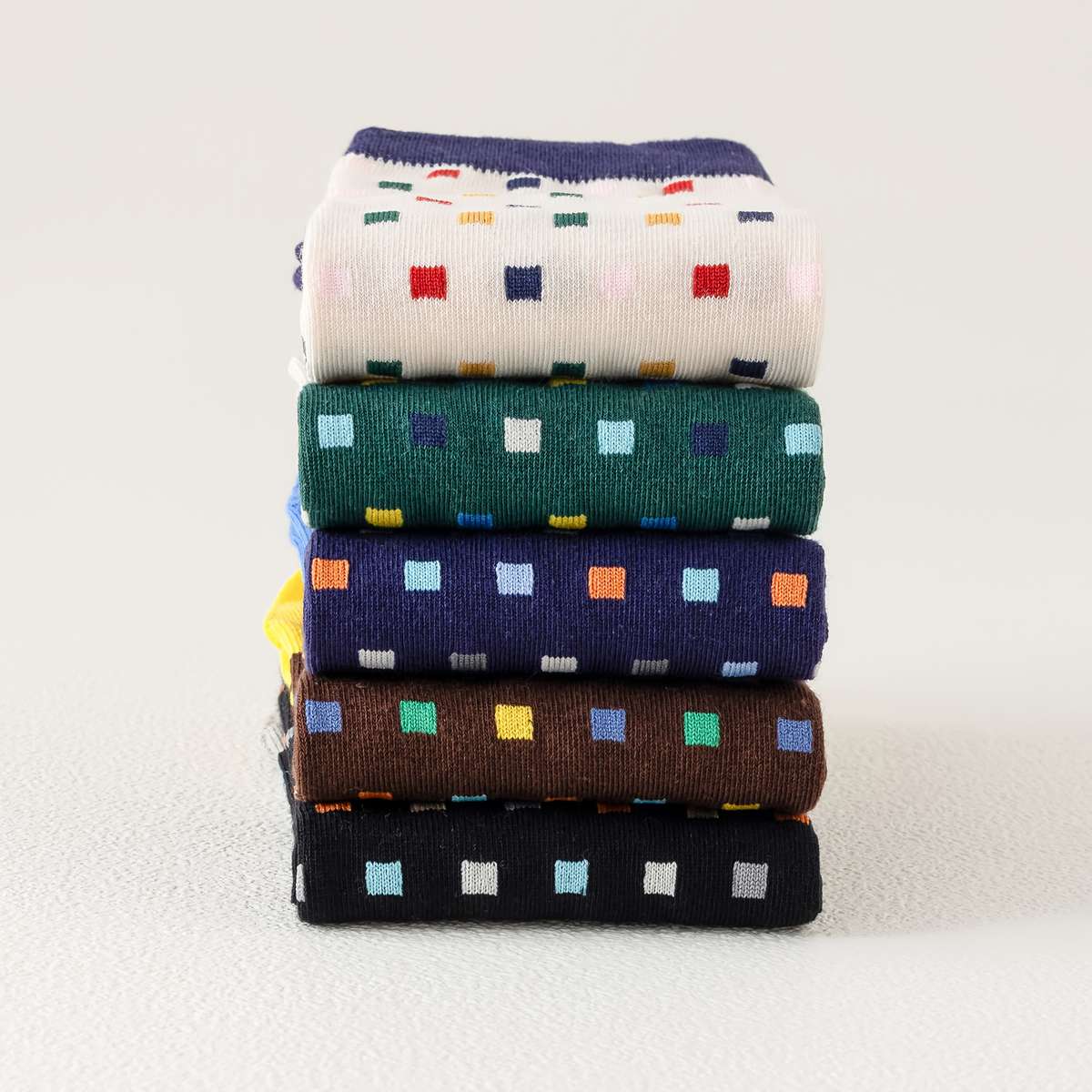Women S Socks Color Square M 5 Pairs Size Onesize