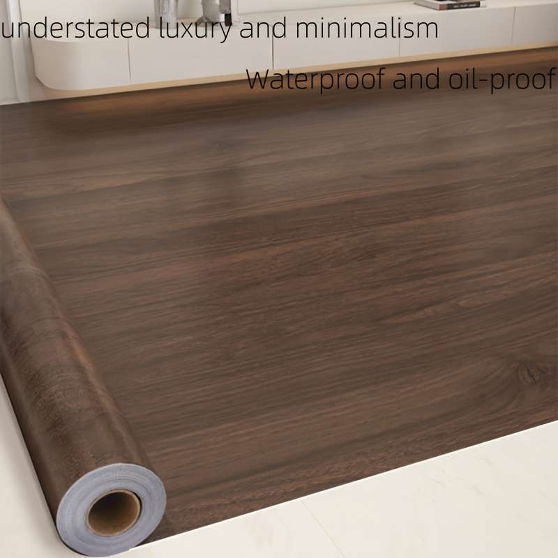 Self Adhesive Floor Stickers Dark Walnut 80.01Cm*200.0Cm