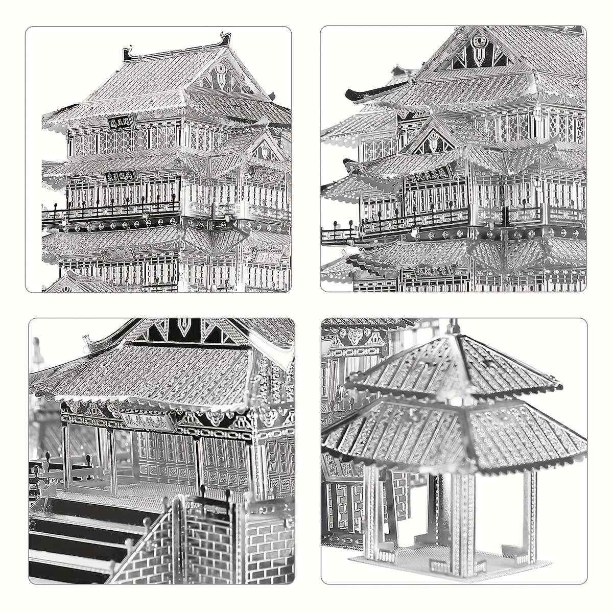 3D Building Model Puzzle Set Style Tengwang Pavilion