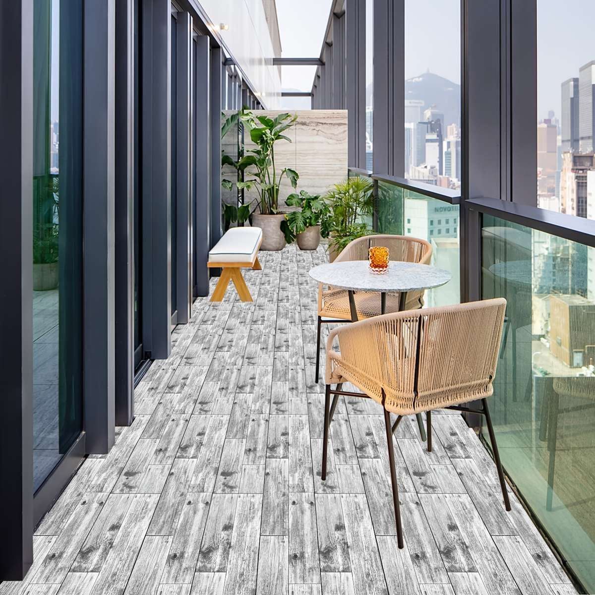 Self Adhesive Floor Stickers 15Cmx90Cmx5Pcs
