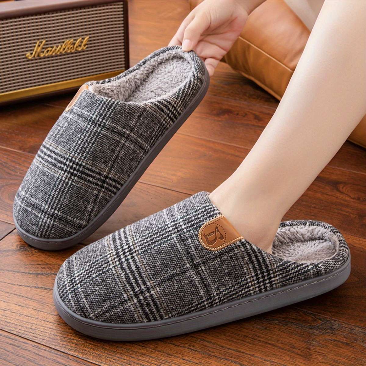 Cotton Slippers Color Light Grey Sizeuk 7.5-8