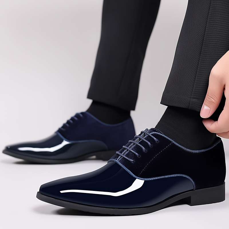 Mens Leather Shoes Color Navy Blue Sizeuk 10
