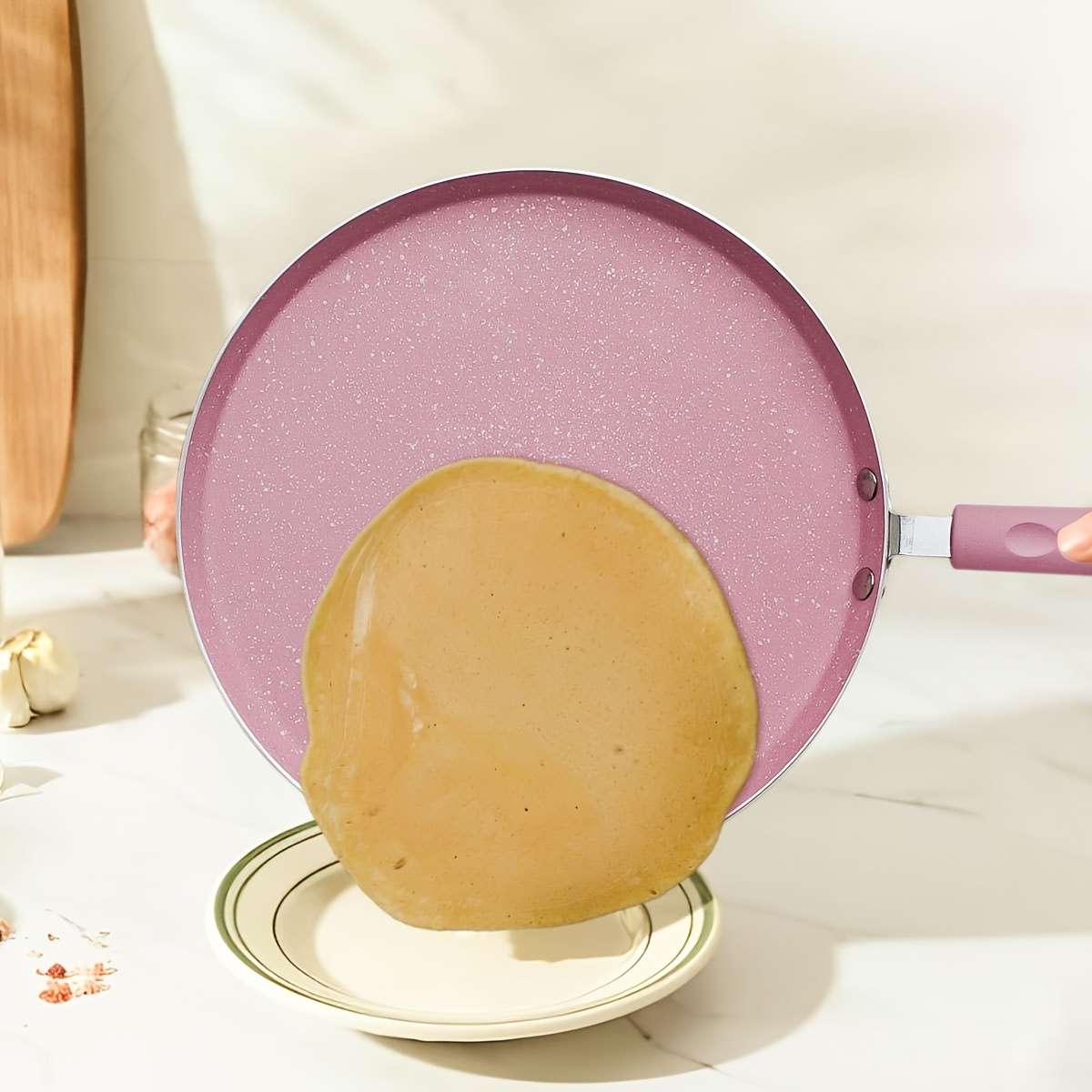 Frying Pan Color Pink Color Model7.09Inch18Cm