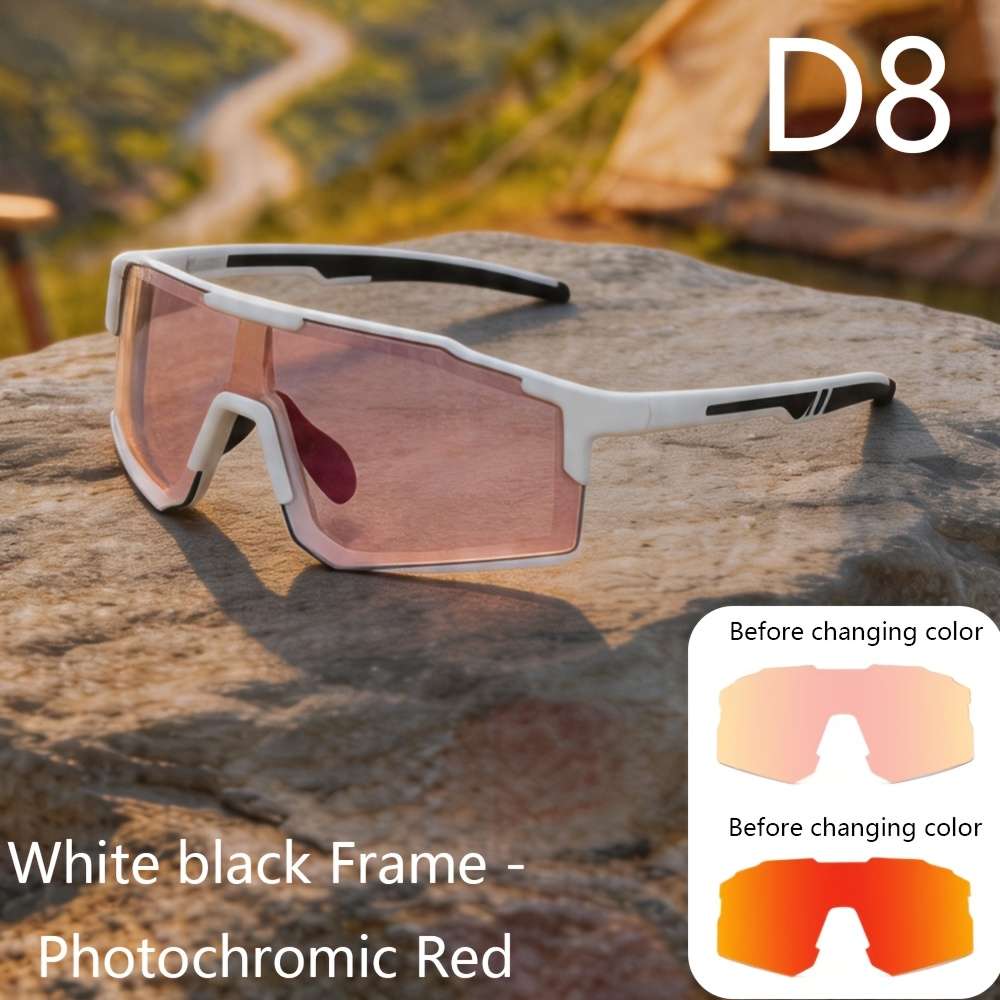 Cycling Glasses Color White  Photochromic Grey
