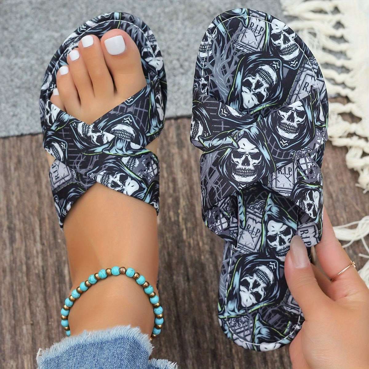 Sandals Color Black Sizeuk 3.5
