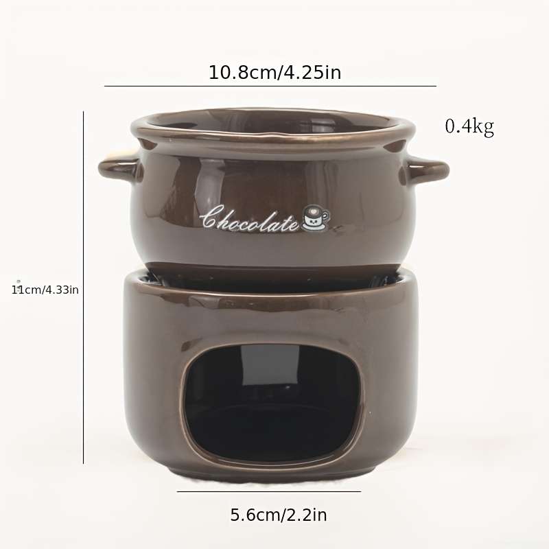 Durable Ceramic Chocolate Melting Pot Heating Stove Home Use Ice Cream Cheese