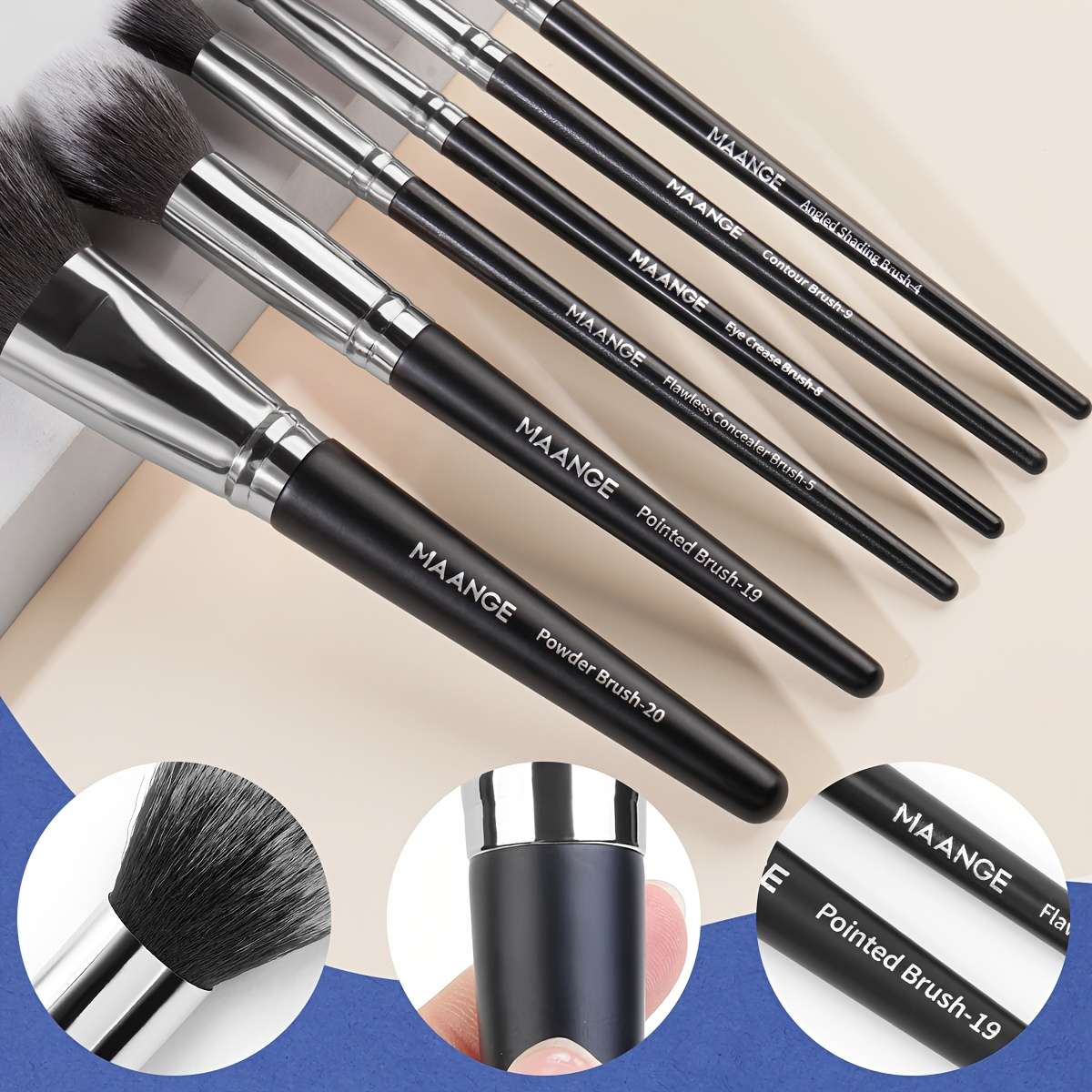 Makeup Brush Set Color Black Quantity2S