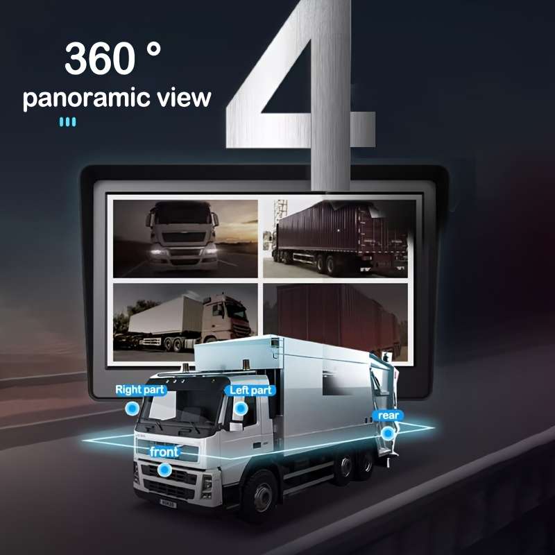 Quad Channel Inch Display Suitable For Rvs Tractors Buses Cement Trucks