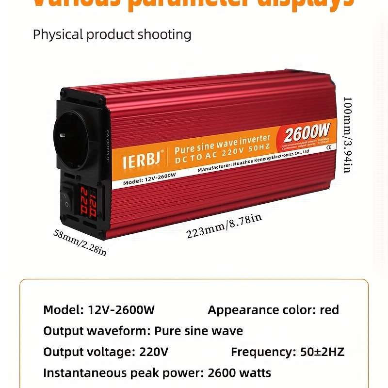 Inverter Color Red2600W
