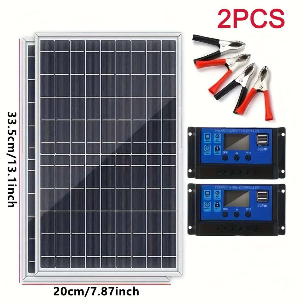 Solar Panel Model 2Pcs Solar Panel Add Controller