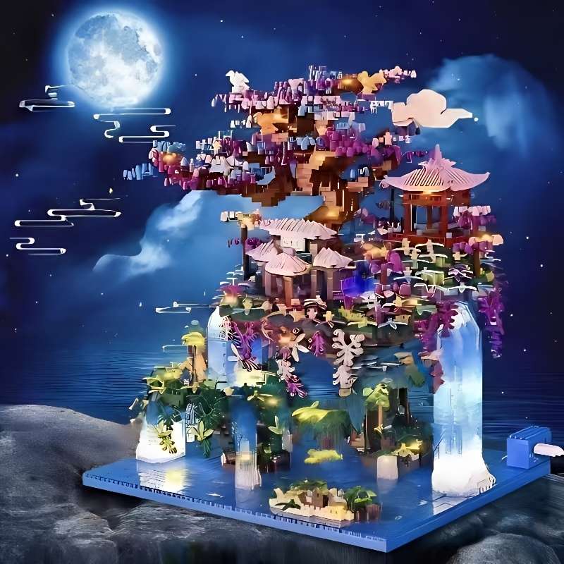 3D Building Model Puzzle Set Color 61032