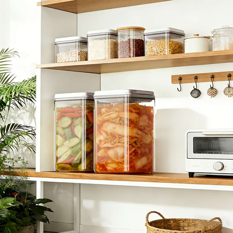 Sealed Jar Color 12.5Cm Transparent Storage Jar  Lid