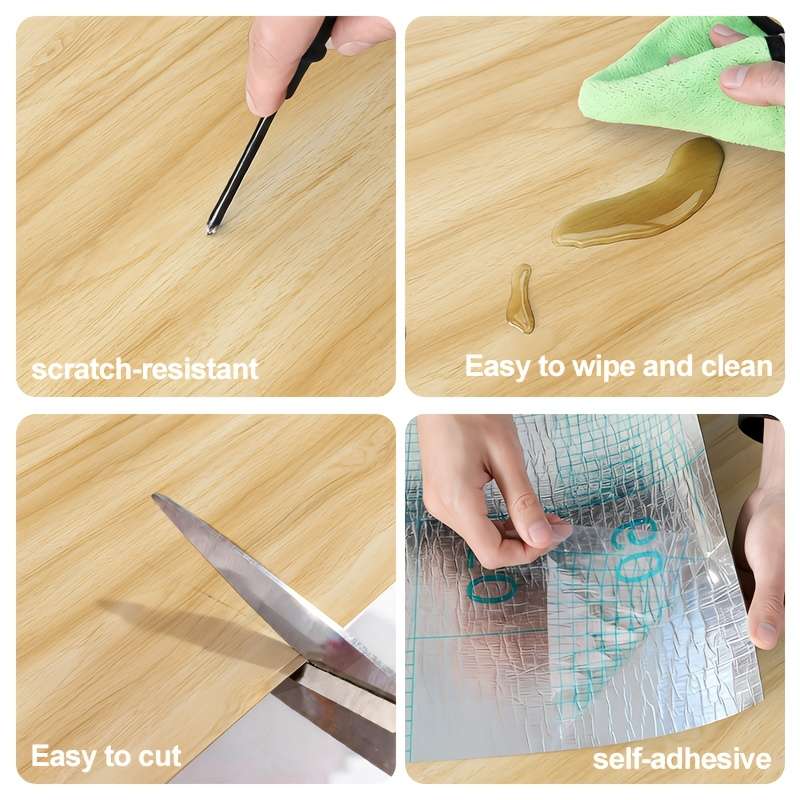 Self Adhesive Floor Stickers Oak Grain 1 Roll 30Cm*300Cm