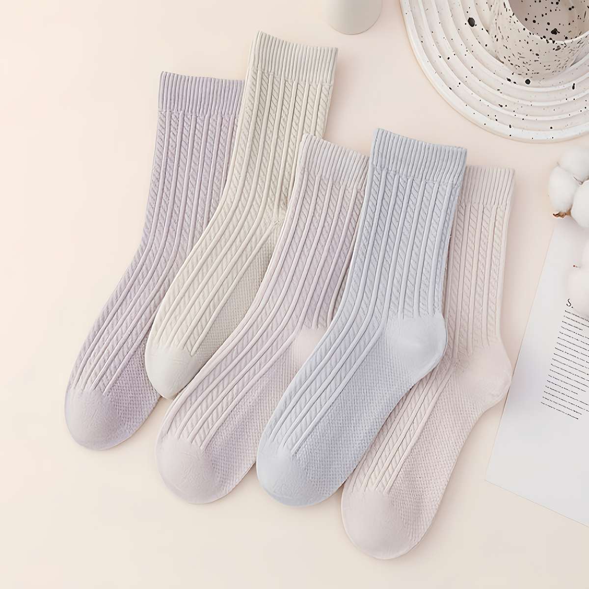 Women S Socks Color 5 Pairs Of Black Size Onesize