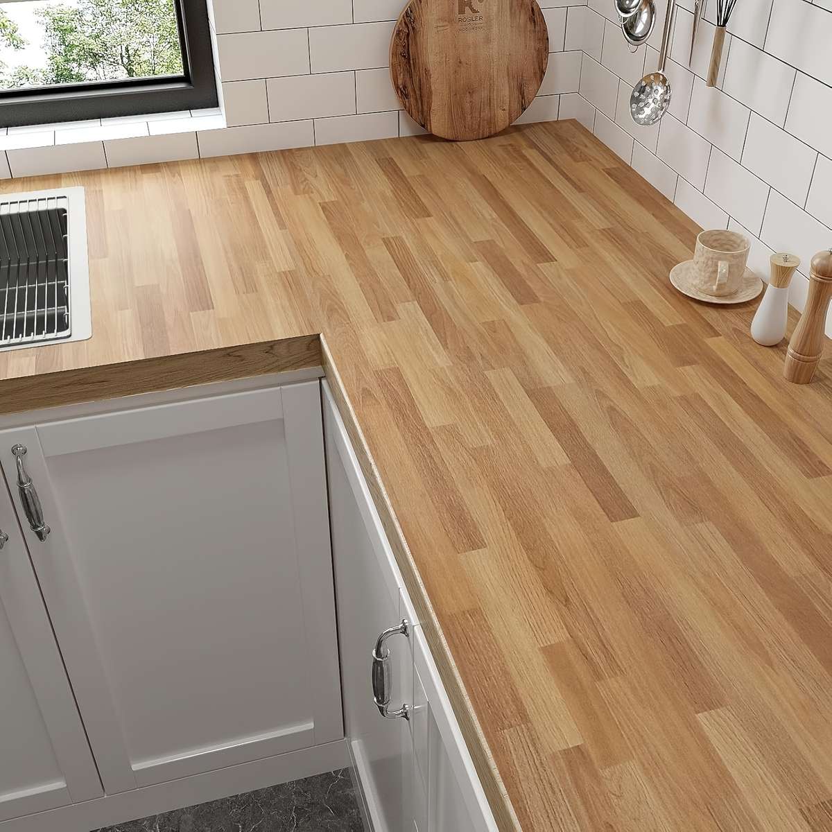 Self Adhesive Floor Stickers Parquet Walnut 40Cm*100Cm