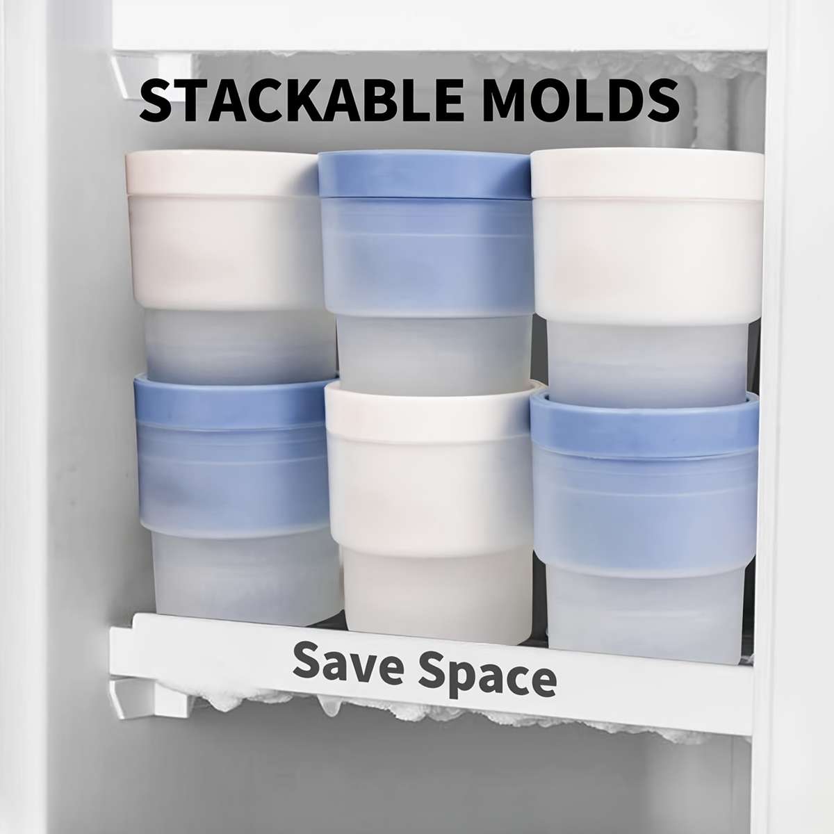 Ice Molds Items Whiteblue2Pcs