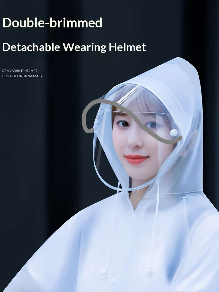 Raincoat Translucent White Size Asian M
