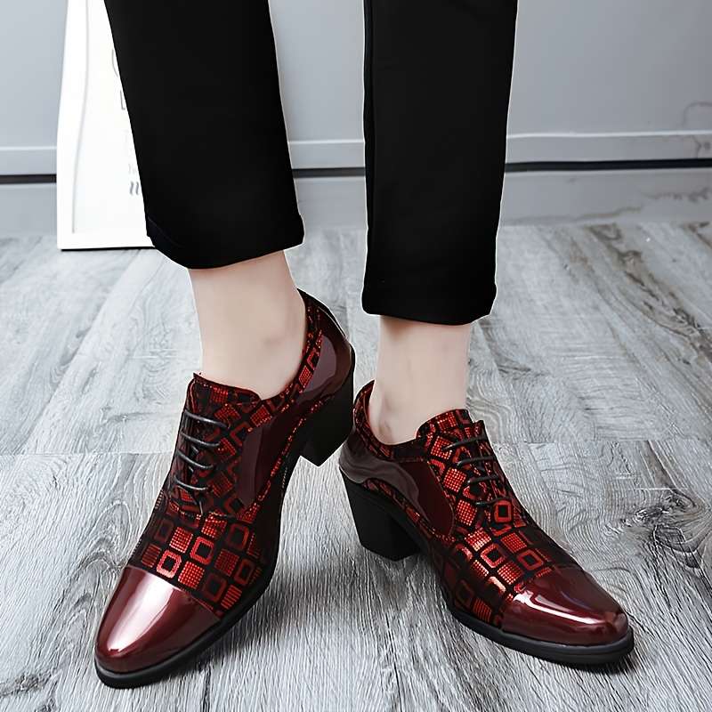 Mens Leather Shoes Color Red Sizeuk 8