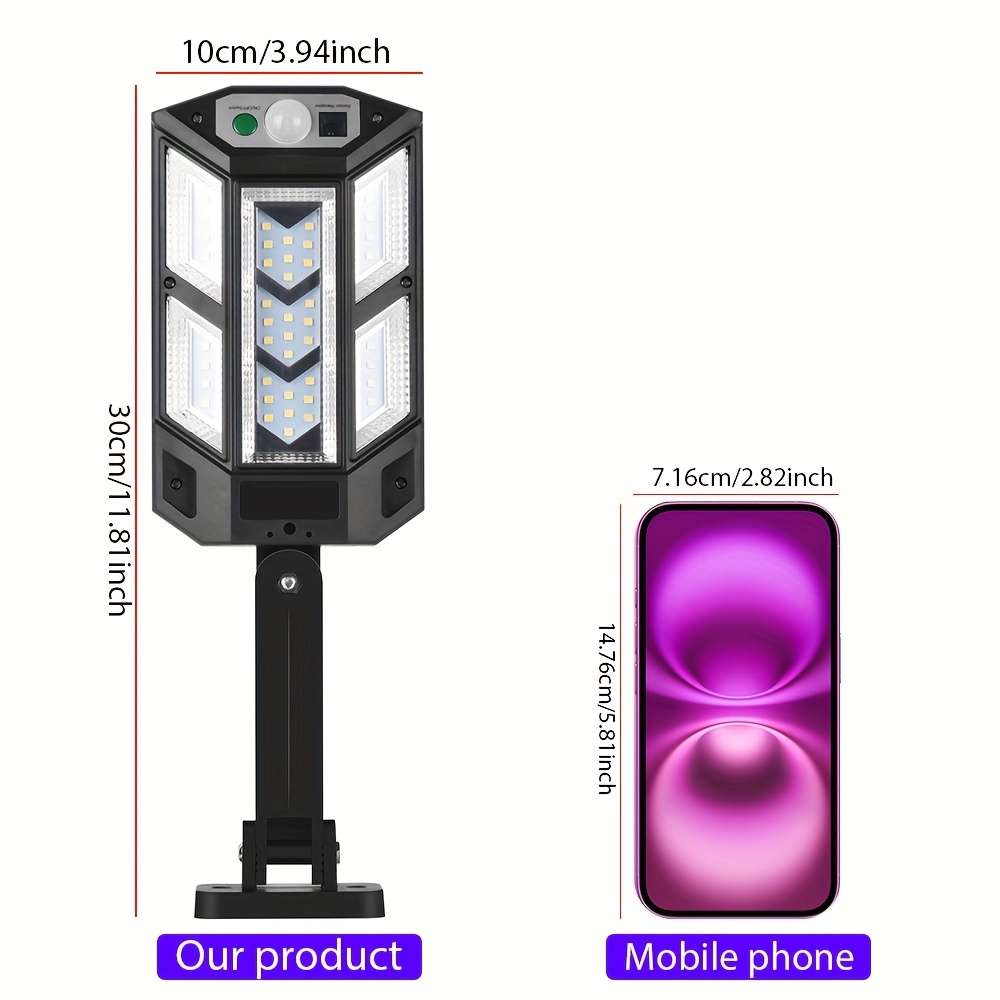 Solar Emergency Lights Color Black