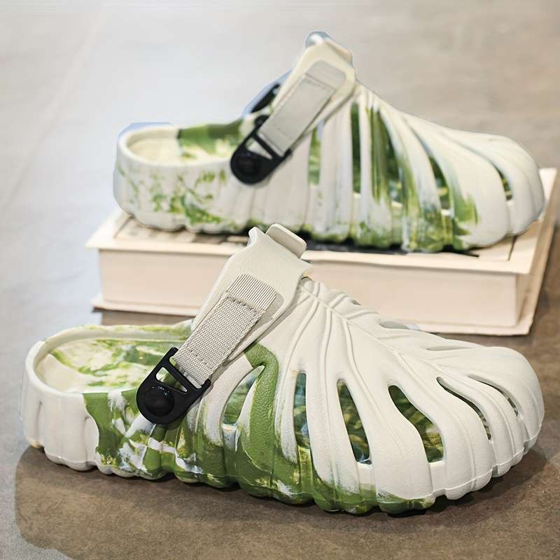 Sandals Color Camouflage White Back Strap Size Uk 4.5 5