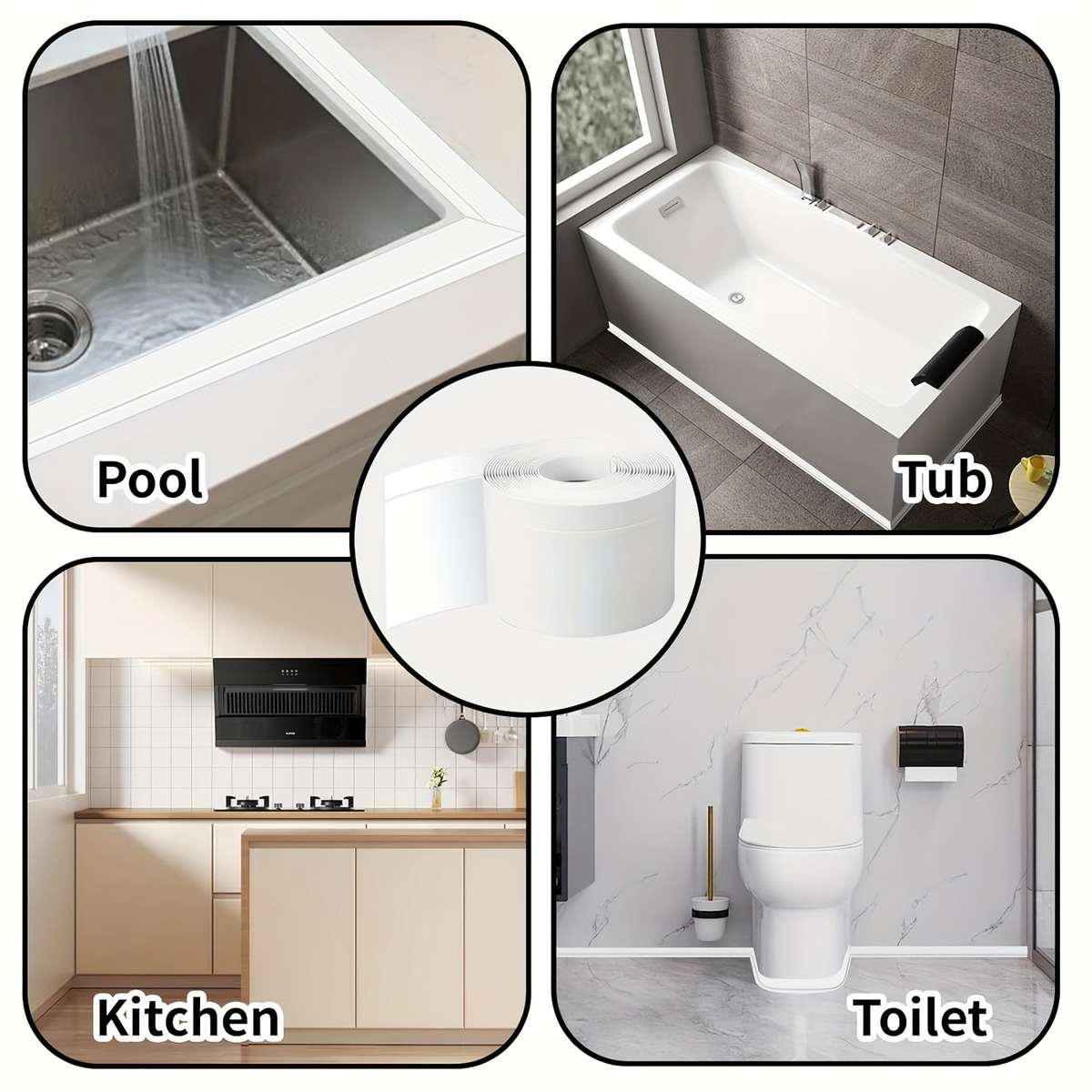 Skirting Board 6 Meters Long 50*20Mm White Pvc Selfadhesive Soft Kick Line 1 Yellow Scraper