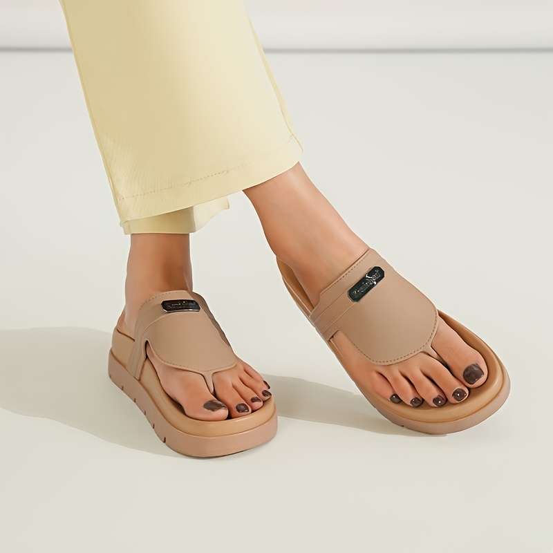 Ladies Summer Flip Flops Orange Uk 7