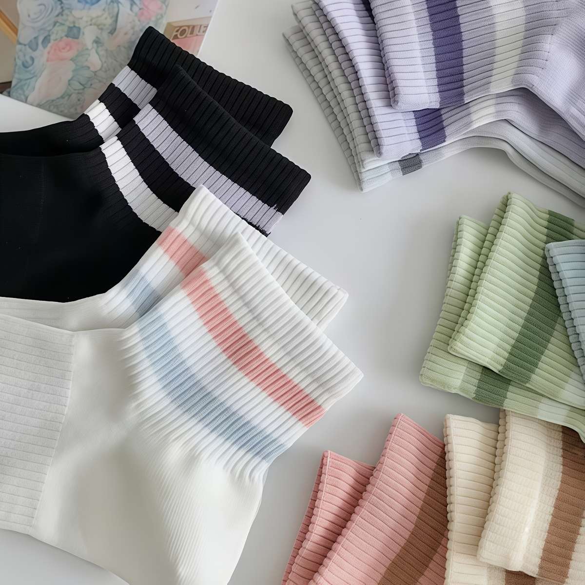 Women S Socks Color Mixed Colors Size Asian Onesize