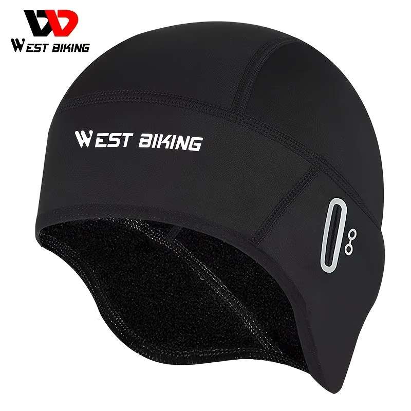 Outdoor Sports Cycling Warm Hat Multi-Functional with Eye Glass Hole Elastic Fleece Blac