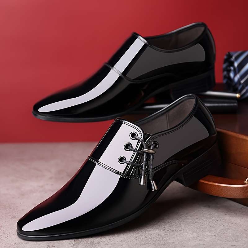 Mens Leather Shoes Color Black Sizeuk 8