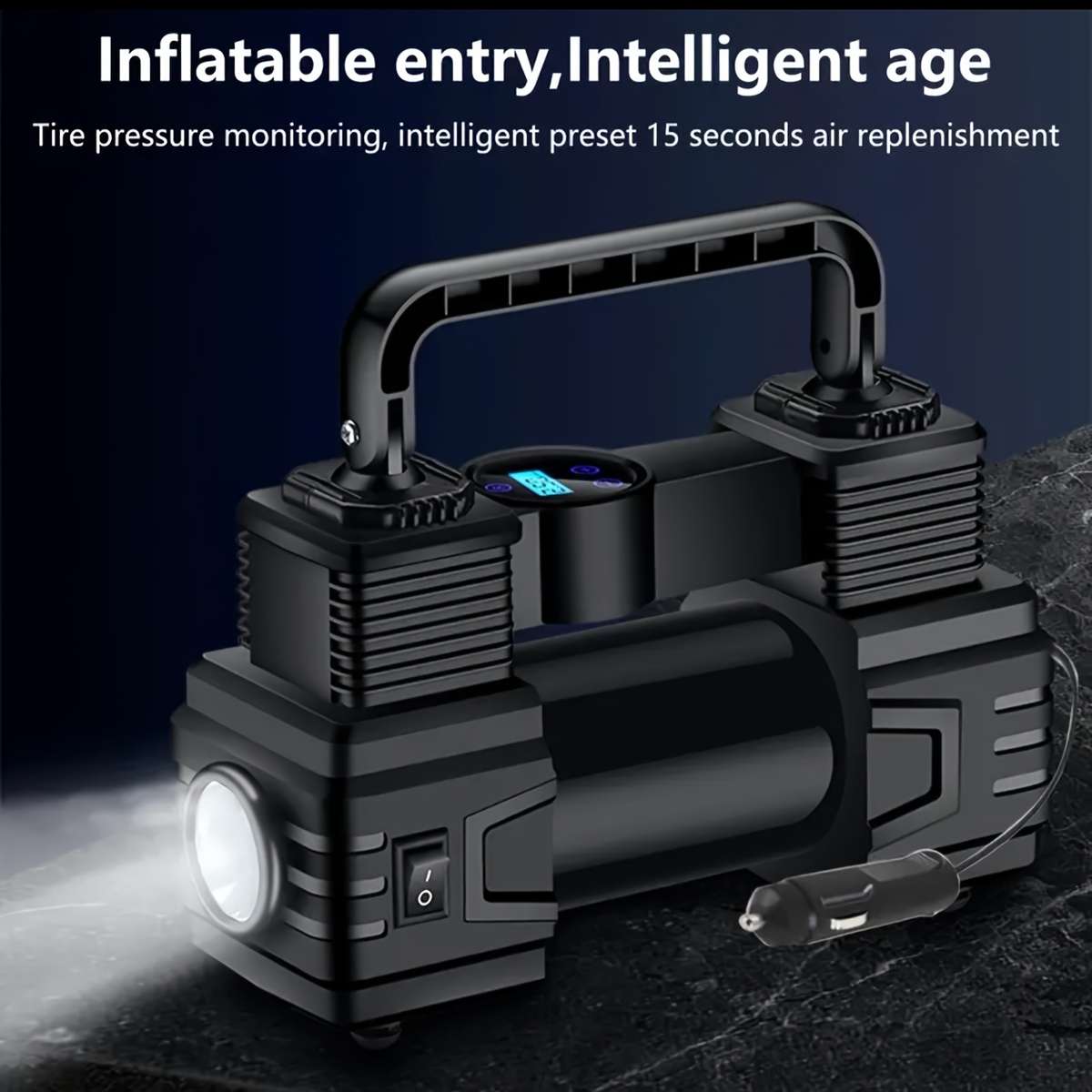 Professional Alloy Essential Powerful Compact Car Tire Inflator For Emergency