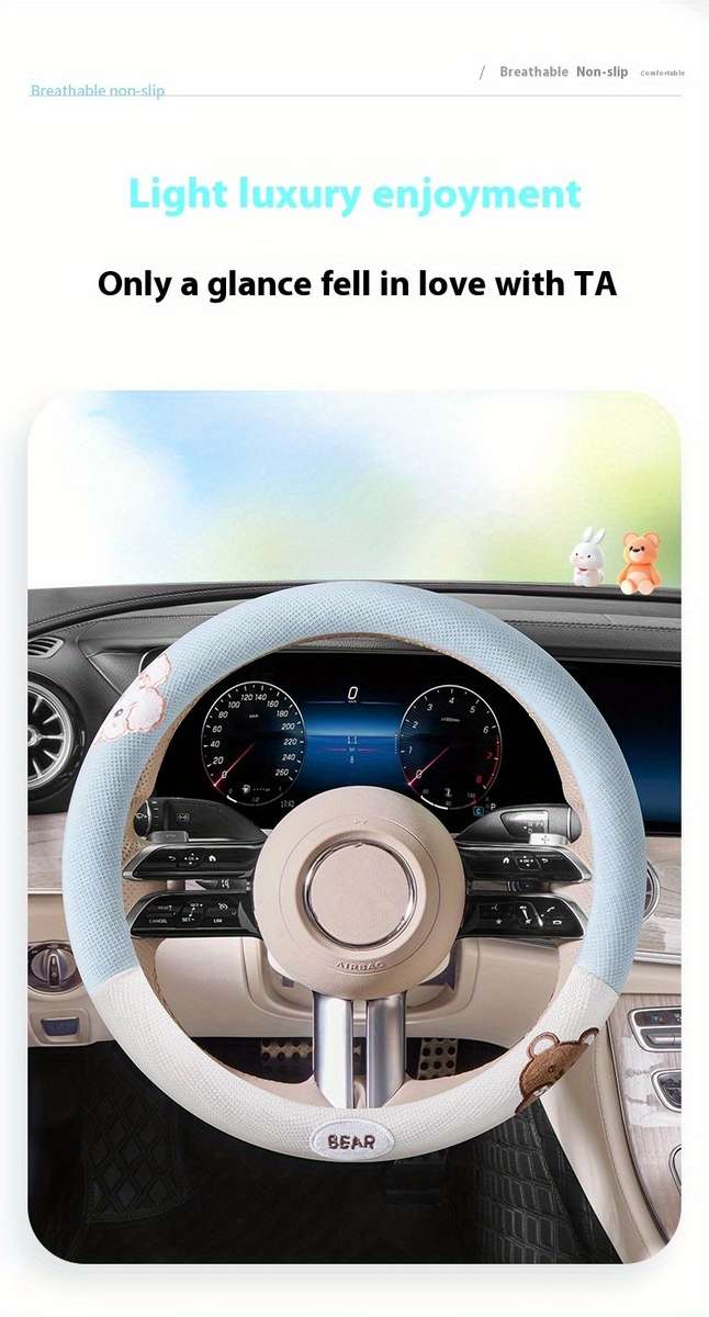 Car Steering Wheel Cover Black
