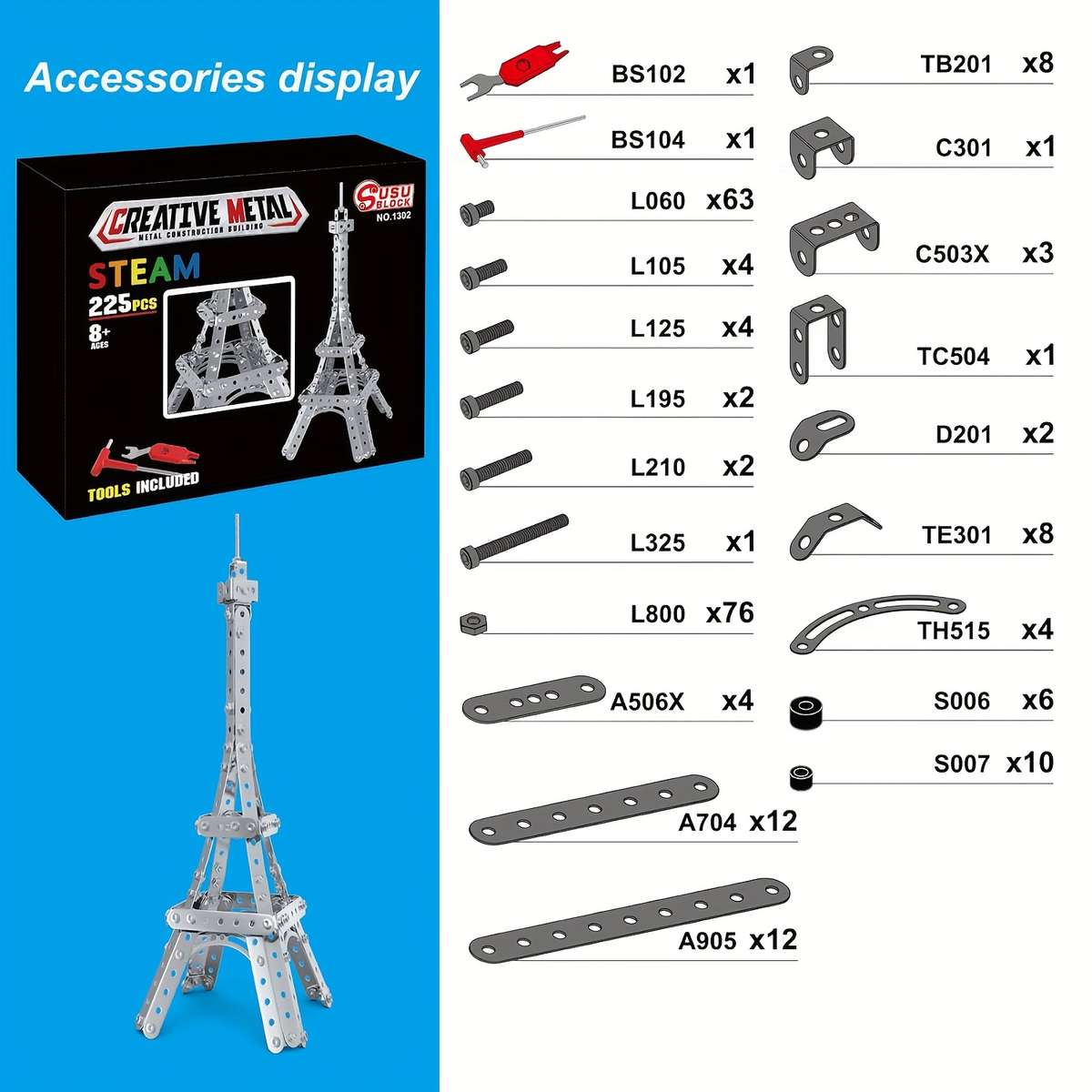 Building Toy Architectural Model Toy Set Items Eiffel Tower