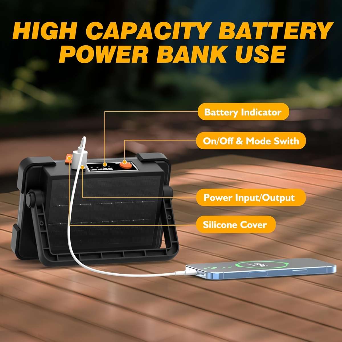 Solar Emergency Lights Color Black