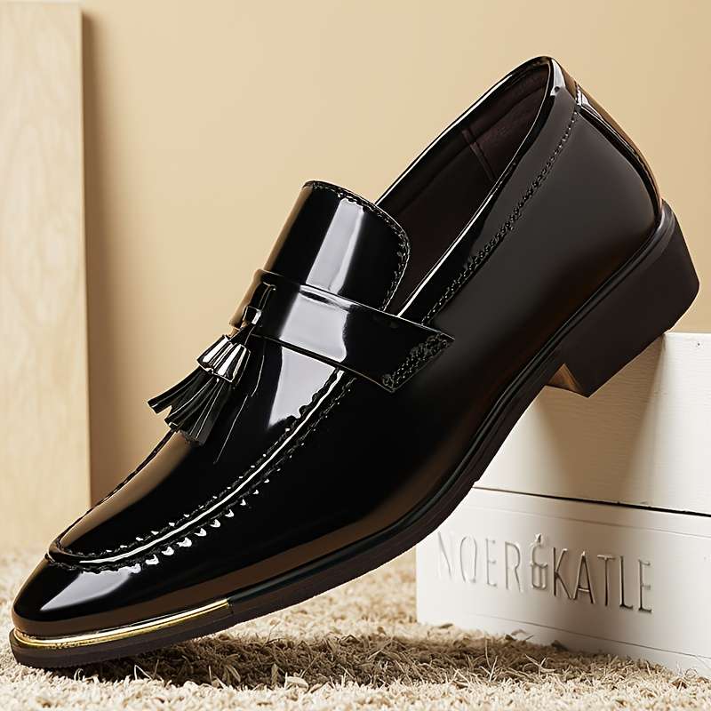 Mens Leather Shoes Color Black Sizeuk 9