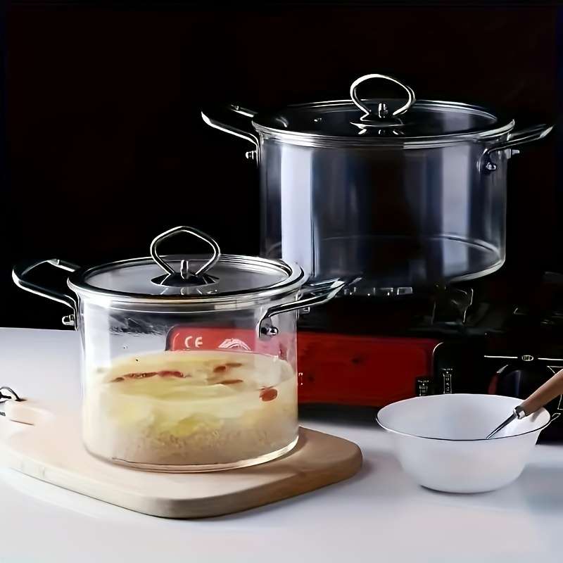 5Pcs Luxury Glass Soup Pot With
