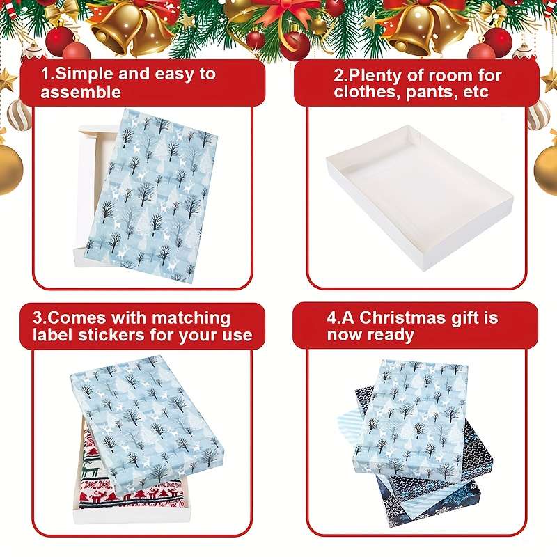 Christmas Gift Boxes Quantity 4Pcs