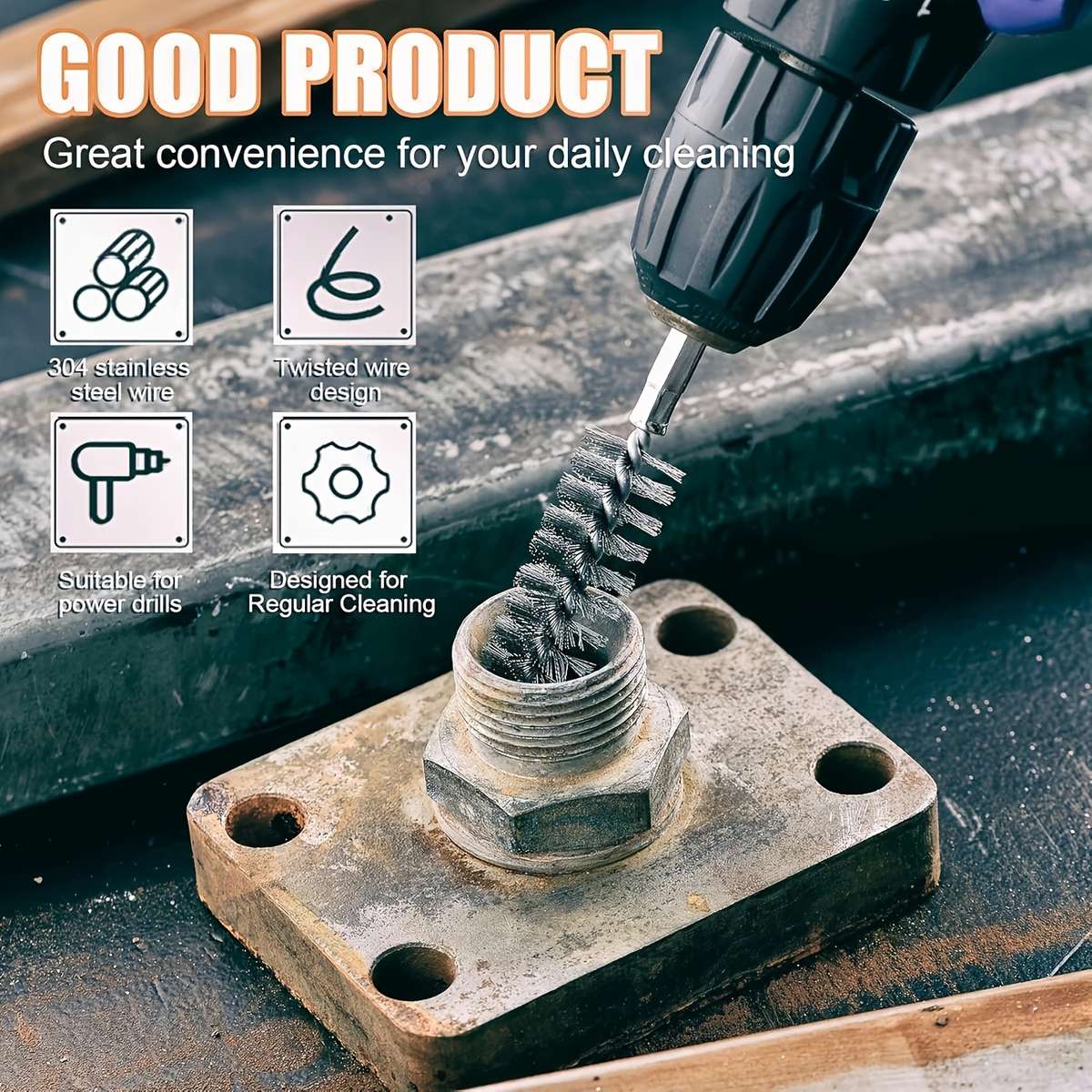7-Piece Heavy-Duty Stainless Steel Wire Brush Set