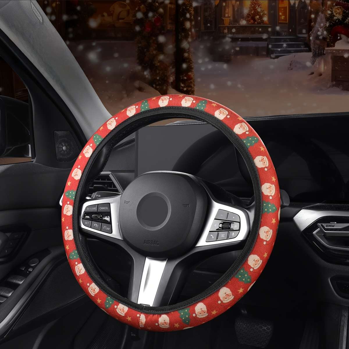 Car Steering Wheel Cover Green