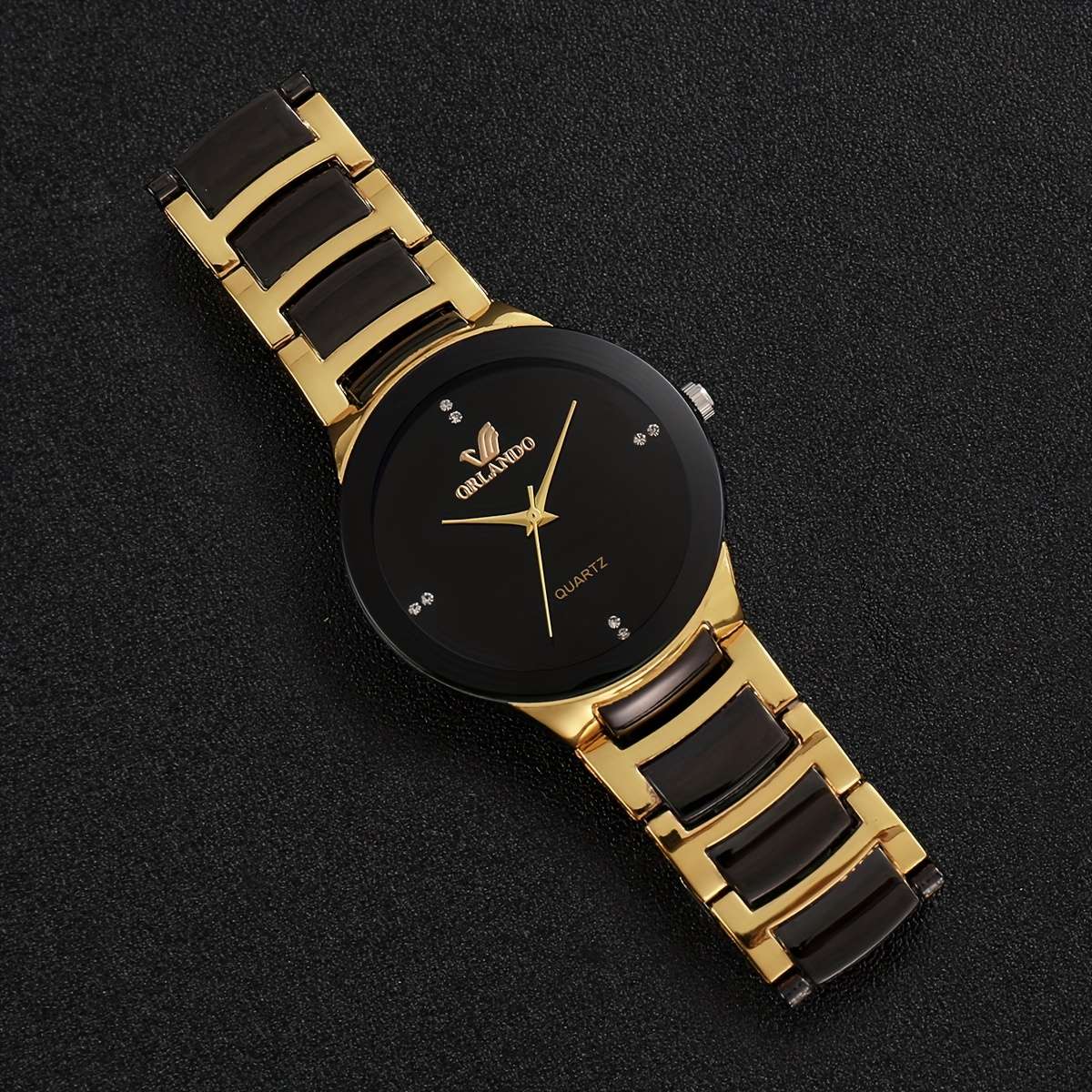 Set Mens Watches Wallets Glasses Stylish Luxuriouscolor Men Black