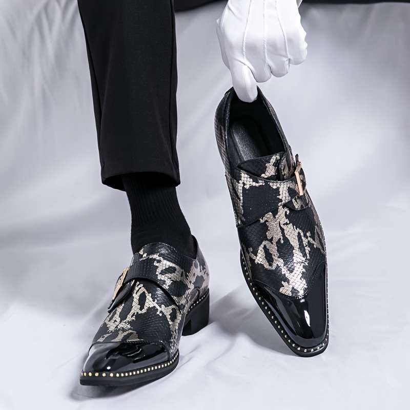 Mens Leather Shoes Color Black Sizeuk 7