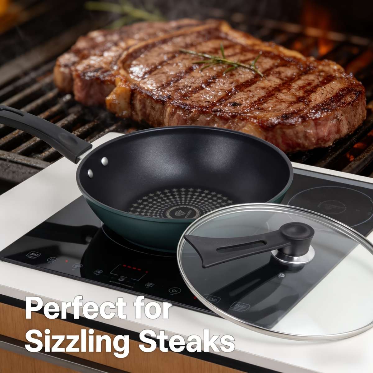 Frying Pan Color 28Cm Green Woklid Included