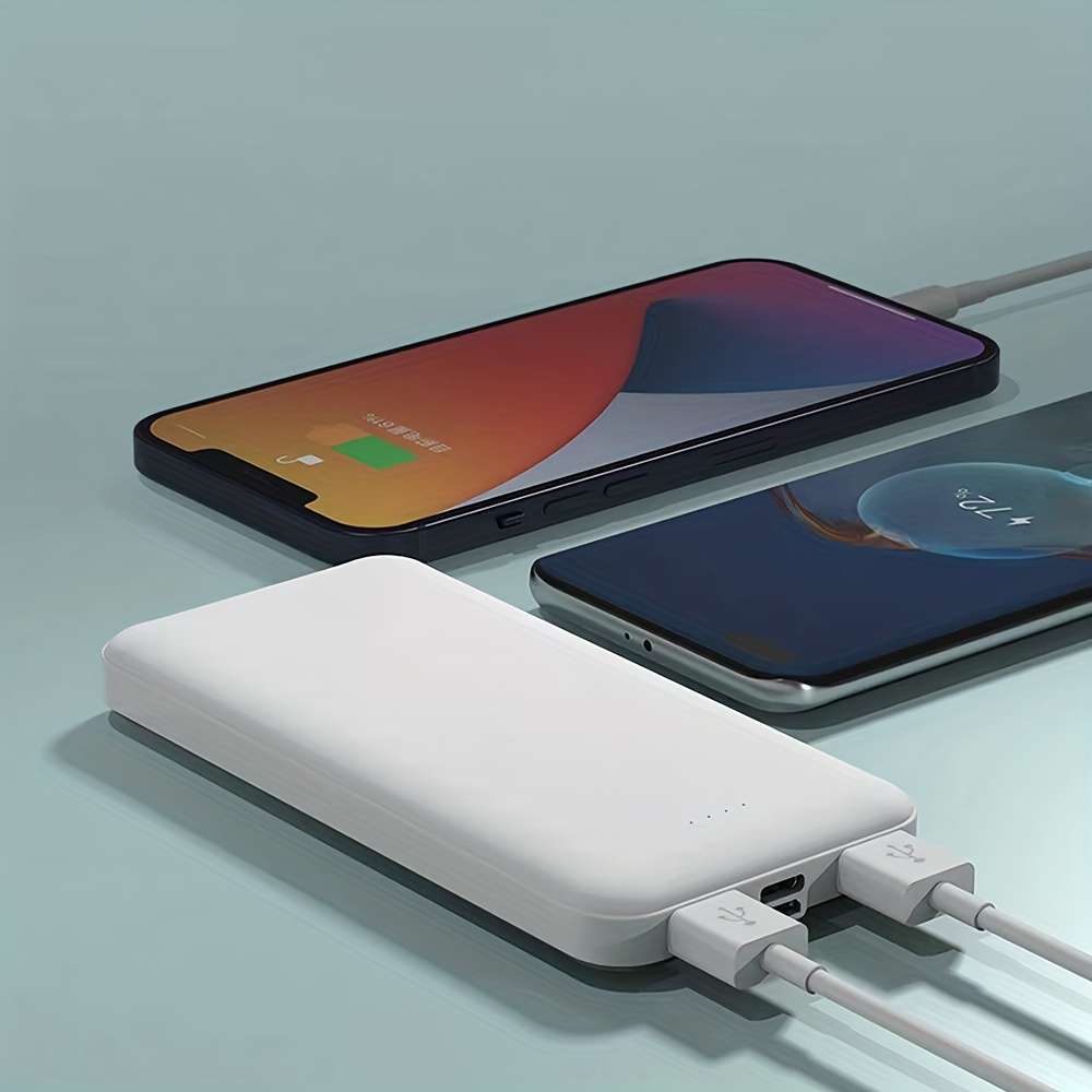 Power Bank Color New Slim 10000Mah Power Bank  White
